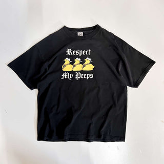 00's "made in USA" DELTA PRO WEIGHT "Respect my peeps" プリント Tシャツ
