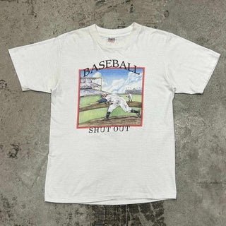 90's "made in USA" アート風 プリント Tシャツ