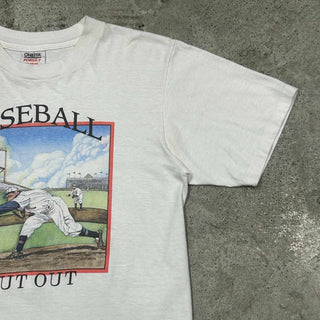 90's "made in USA" アート風 プリント Tシャツ