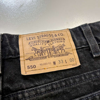 90's "made in USA" Levi's 550 RELAXED FIT ブラックデニム ショーツ