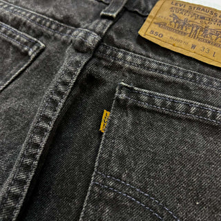 90's "made in USA" Levi's 550 RELAXED FIT ブラックデニム ショーツ