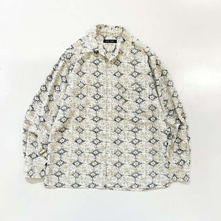 90's SILK ICON 総柄 シルク L/Sシャツ