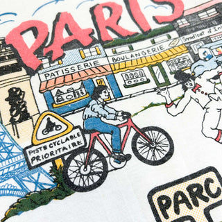 90's "made in USA" TENNESSE RIVER "PARIS" アート プリントTシャツ