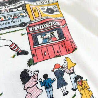 90's "made in USA" TENNESSE RIVER "PARIS" アート プリントTシャツ