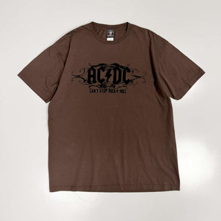 00’s ACDC バンド フロッキー プリントTシャツ