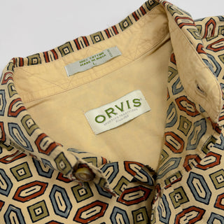 00's ORVIS コットン ジオメトリック柄 S/S シャツ