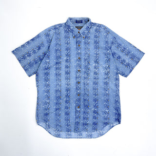80's "made in SHINGAPORE" CHAPS RALPH LAUREN コットン 総柄 S/S シャツ