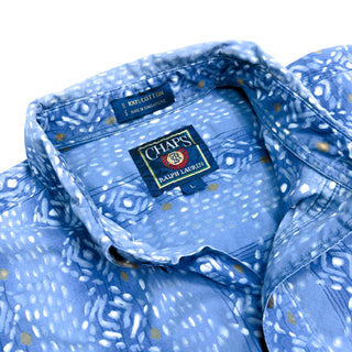 80's "made in SHINGAPORE" CHAPS RALPH LAUREN コットン 総柄 S/S シャツ