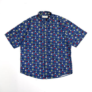 90’s～00's NATURAL ISSUE コットン ダイス柄 S/S シャツ