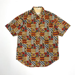 00's ORVIS コットン ネイティブパターン S/S シャツ