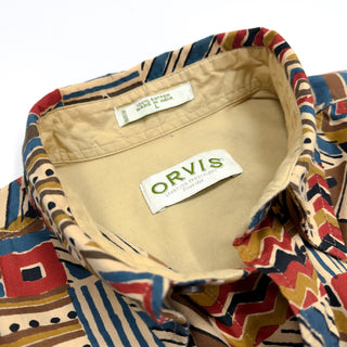 00's ORVIS コットン ネイティブパターン S/S シャツ
