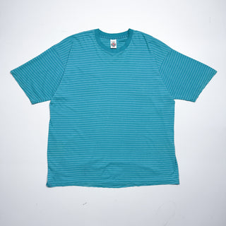 90’s "made in USA" MUNSING WEAR ターコイズブルー ボーダー Tシャツ
