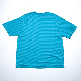 90’s "made in USA" MUNSING WEAR ターコイズブルー ボーダー Tシャツ
