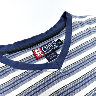 90’s CHAPS RALPH LAUREN Vネック マルチボーダー Tシャツ