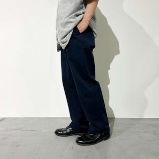 Ralph Lauren "PROSPECT PANT" ノータック ワイド チノ パンツ(ネイビー)