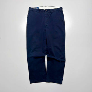 Ralph Lauren "PROSPECT PANT" ノータック ワイド チノ パンツ(ネイビー)