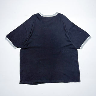 CHAPS ワッフル生地 ネイビー Vネック Tシャツ