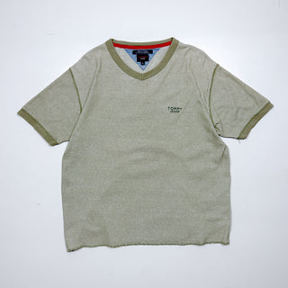 90’s TOMMYJEANS ワッフル生地 Vネック Tシャツ