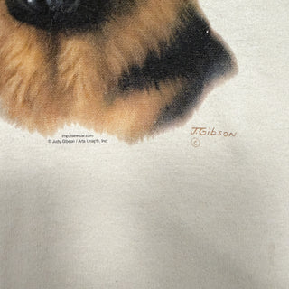 00's JERZEES Judy Gibson ジャーマンシェパード アニマル プリント Tシャツ