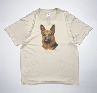 00's JERZEES Judy Gibson ジャーマンシェパード アニマル プリント Tシャツ