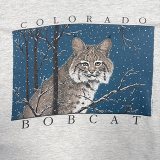90's "made in USA" FRUITOFTHELOOM BOBCAT アニマル プリント Tシャツ