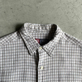 90's〜 CHAPS RALPH LAUREN フラックス×コットン チェック S/S シャツ