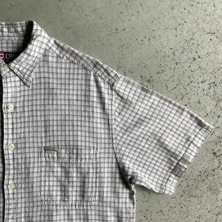 90's〜 CHAPS RALPH LAUREN フラックス×コットン チェック S/S シャツ
