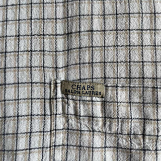 90's〜 CHAPS RALPH LAUREN フラックス×コットン チェック S/S シャツ