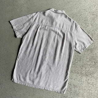 90's〜 CHAPS RALPH LAUREN フラックス×コットン チェック S/S シャツ