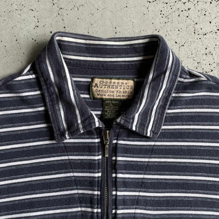 90's DOCKERS ボーダー ハーフジップ コットン S/S ポロシャツ