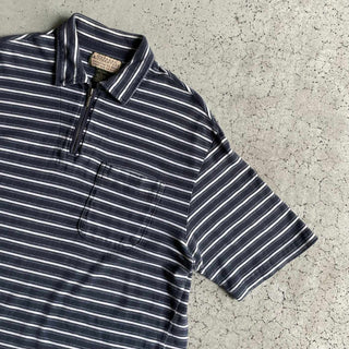 90's DOCKERS ボーダー ハーフジップ コットン S/S ポロシャツ