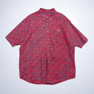 90's "made in USA" CREEKWOOD 幾何学 小紋柄 s/sシャツ