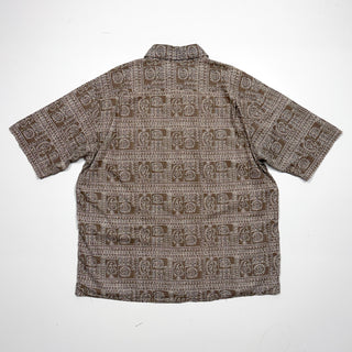 00's BANANAREPUBLIC ブラウン バンダナ柄 s/s シャツ