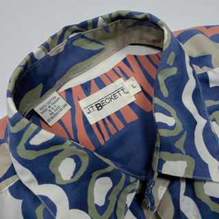 80's~90's J.T.BECKETT アブスクラクト柄 s/s シャツ