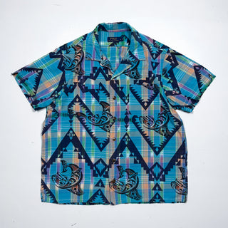 RALPH LAUREN バティック柄 開襟 s/s シャツ