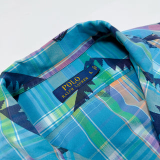 RALPH LAUREN バティック柄 開襟 s/s シャツ