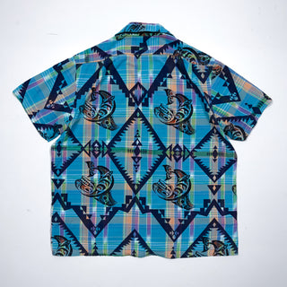 RALPH LAUREN バティック柄 開襟 s/s シャツ
