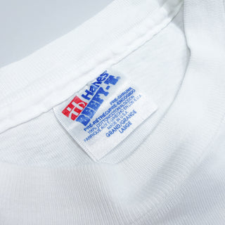 90's "made in USA" Hanes ポケット付き グラフィック プリント Tシャツ