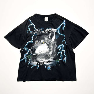 90's "AMERICAN THUNDER" アニマル プリントTシャツ