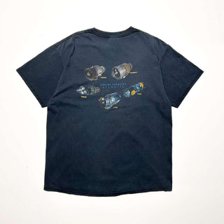 00's port and company "SPACE ENGINE" 両面プリント Tシャツ