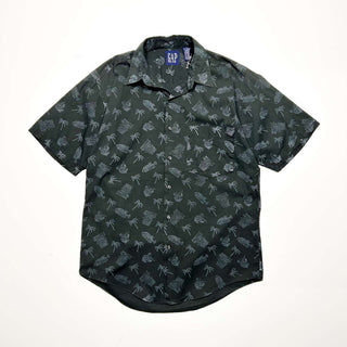 OLD GAP ブラックアロハ S/Sシャツ