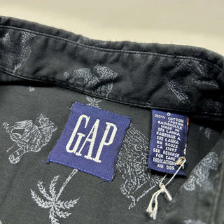 OLD GAP ブラックアロハ S/Sシャツ