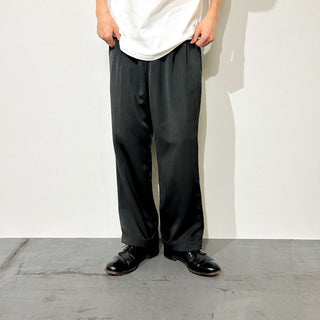 00's PERRY ELLIS PORTFOLIO 2タック ワイドスラックス(チャコールグレー)