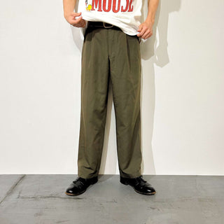 90's claiborne レーヨン 2タック ワイドスラックス