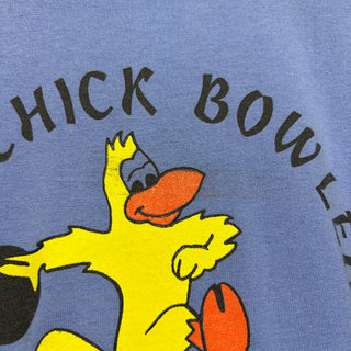 90's "made in USA" Fruit of the Loom "THIS CHICK BOWLED" アニマル プリント Tシャツ