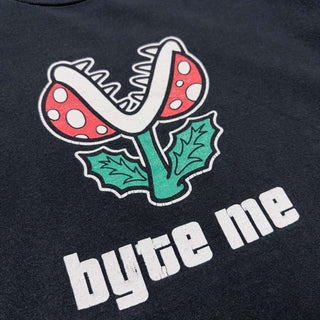 00's "made in USA" byte me パックン Tシャツ