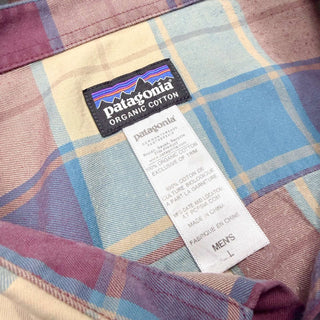 patagonia "organic cotton" ダブルポケット チェック L/Sシャツ