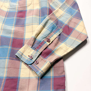 patagonia "organic cotton" ダブルポケット チェック L/Sシャツ
