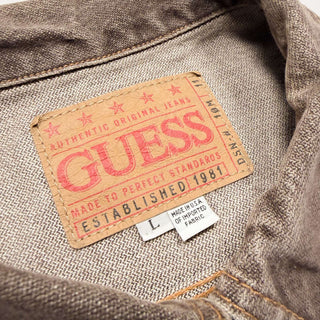 90's "made in USA" GUESS 2nd type ブラウンデニム ジャケット