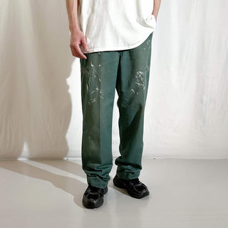 80's "made in USA" Dickies ペンキ ボロ 874 ワーク パンツ(グリーン)